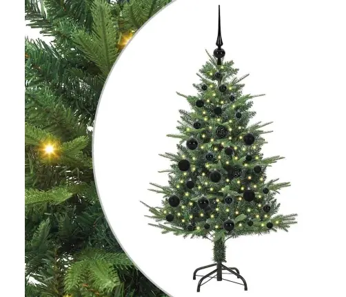 Dirbtinis Apšviestas Kalėdinis Medelis Su Kamuoliukų Rinkiniu