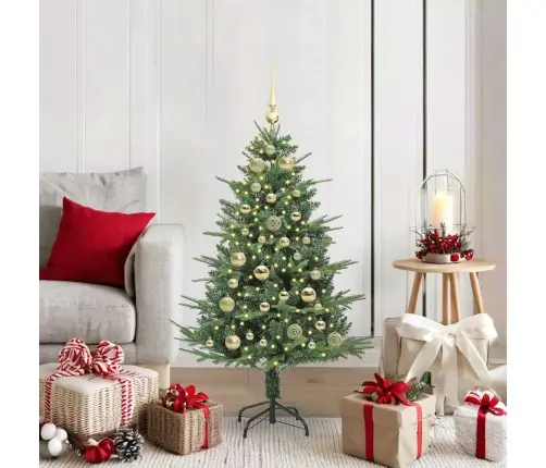 Dirbtinis Apšviestas Kalėdinis Medelis Su Kamuoliukų Rinkiniu