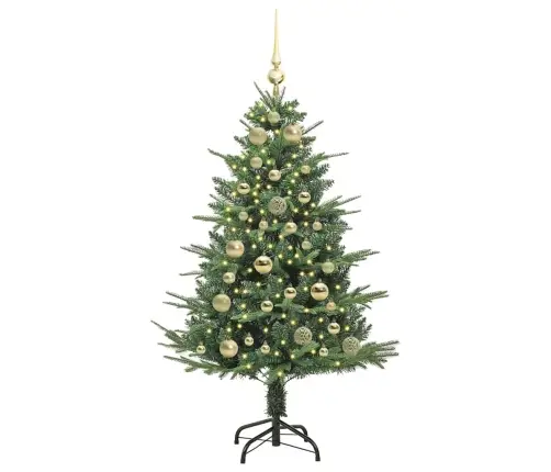 Dirbtinis Apšviestas Kalėdinis Medelis Su Kamuoliukų Rinkiniu