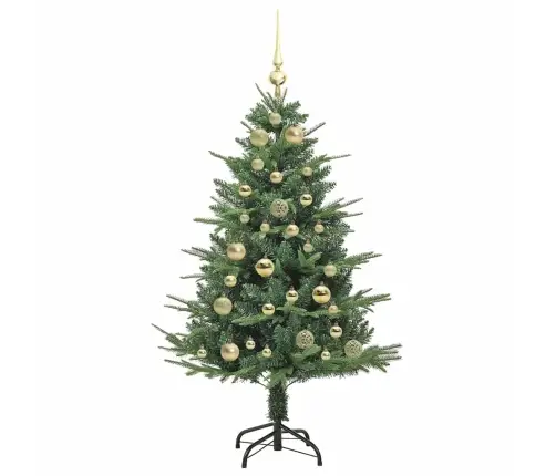Dirbtinis Apšviestas Kalėdinis Medelis Su Kamuoliukų Rinkiniu