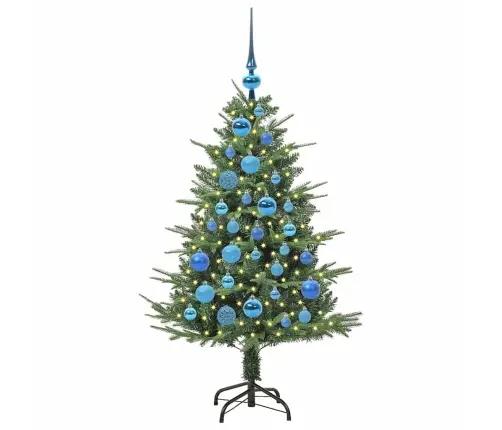 Mākslīgais Iepriekš Apgaismotais Ziemassvētku Koks Ar Bumbu Komplektu Vidaxl