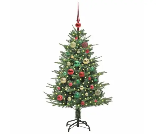 Dirbtinis Apšviestas Kalėdinis Medelis Su Kamuoliukų Rinkiniu