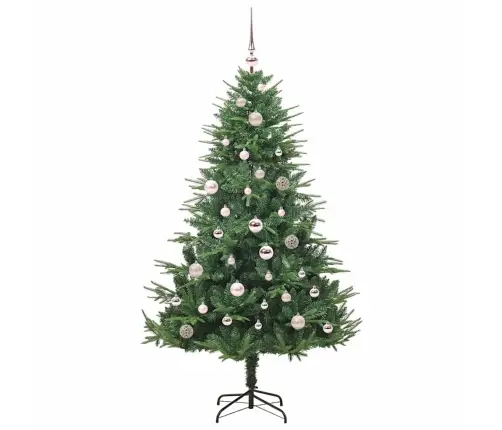 Tehiselt Eelvala Jõulupuu Koos Pallikomplektiga Roheline 150 Cm