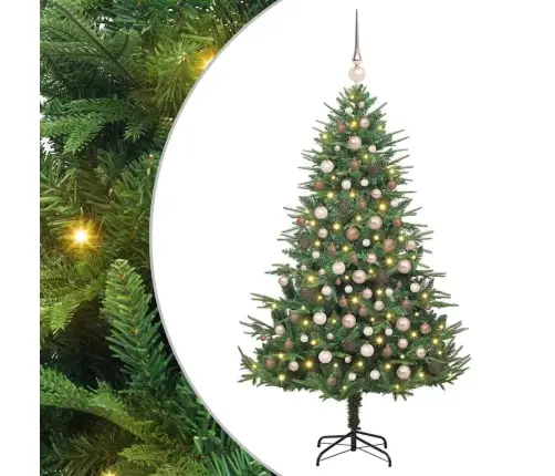 Tehiselt Eelvala Jõulupuu Koos Pallikomplektiga Roheline 180 Cm Tehiselt Eelvala Jõulupuu Koos Pallikomplektiga Roheline 180 Cm
