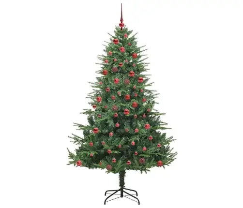 Mākslīgais Iepriekš Apgaismotais Ziemassvētku Koks Ar Bumbu Komplektu Vidaxl Mākslīgais Iepriekš Apgaismotais Ziemassvētku Koks Ar Bumbu Komplektu Vidaxl