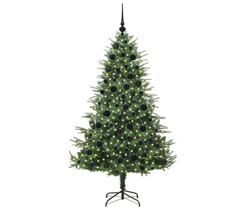 Mākslīgais Iepriekš Apgaismotais Ziemassvētku Koks Ar Bumbu Komplektu Vidaxl Mākslīgais Iepriekš Apgaismotais Ziemassvētku Koks Ar Bumbu Komplektu Vidaxl