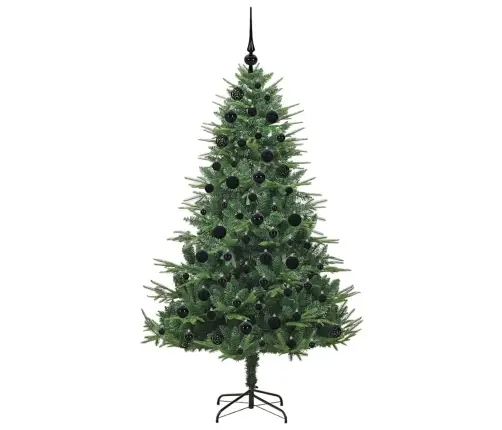 Mākslīgais Iepriekš Apgaismotais Ziemassvētku Koks Ar Bumbu Komplektu Vidaxl Mākslīgais Iepriekš Apgaismotais Ziemassvētku Koks Ar Bumbu Komplektu Vidaxl