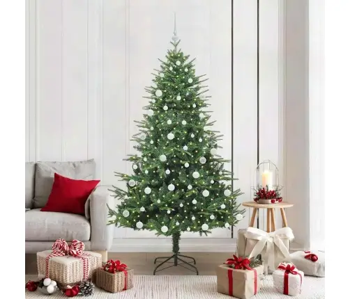 Dirbtinis Apšviestas Kalėdinis Medelis Su Kamuoliukų Rinkiniu