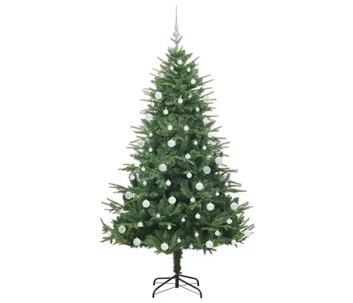 Dirbtinis Apšviestas Kalėdinis Medelis Su Kamuoliukų Rinkiniu