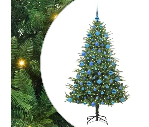 Dirbtinis Apšviestas Kalėdinis Medelis Su Kamuoliukų Rinkiniu Dirbtinis Apšviestas Kalėdinis Medelis Su Kamuoliukų Rinkiniu