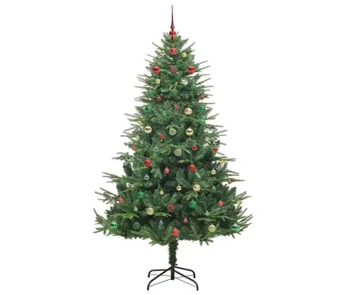 Tehiselt Eelvala Jõulupuu Koos Pallikomplektiga Roheline 180 Cm Tehiselt Eelvala Jõulupuu Koos Pallikomplektiga Roheline 180 Cm