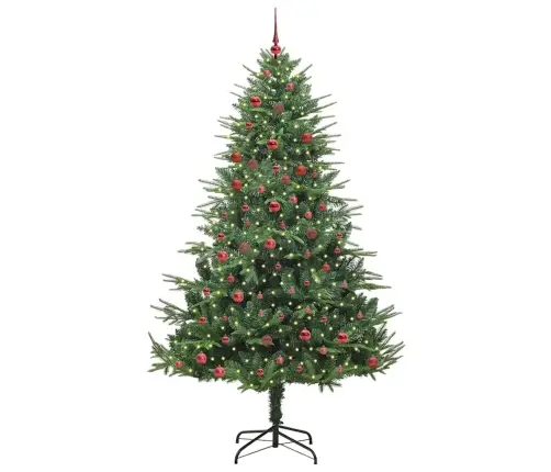 Dirbtinis Apšviestas Kalėdinis Medelis Su Kamuoliukų Rinkiniu