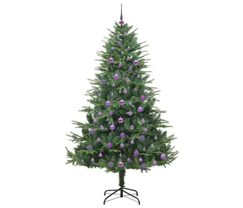 Dirbtinis Apšviestas Kalėdinis Medelis Su Kamuoliukų Rinkiniu