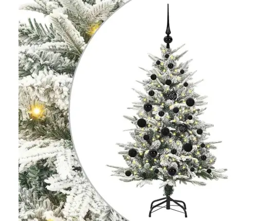 Tehiselt Eelvala Jõulupuu Koos Pallikomplektiga Roheline 120 Cm