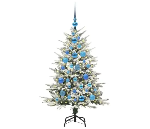 Mākslīgais Iepriekš Apgaismotais Ziemassvētku Koks Ar Bumbu Komplektu Vidaxl