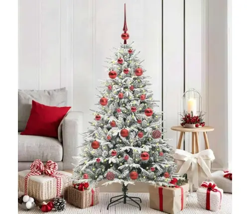 Tehiselt Eelvala Jõulupuu Koos Pallikomplektiga Roheline 150 Cm