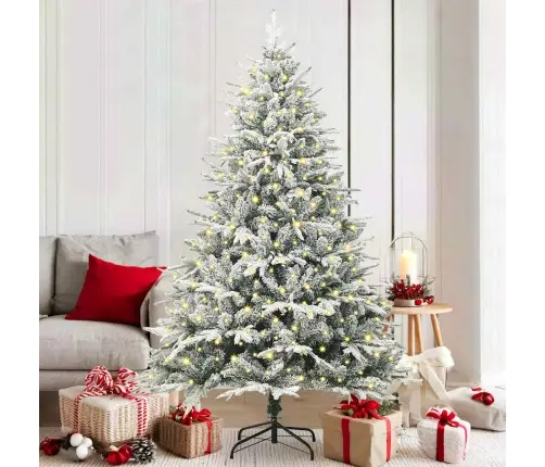 Tehis Pre-Lit Jõulupuu Koos Alusega Roheline 180 Cm Pvc Ja Pe