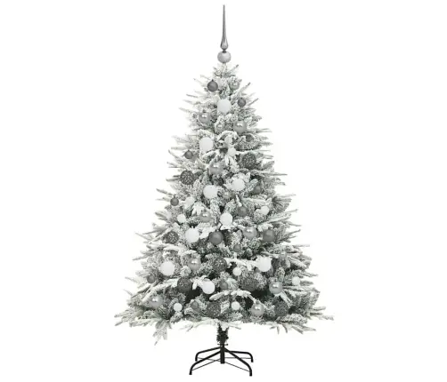 Dirbtinis Apšviestas Kalėdinis Medelis Su Kamuoliukų Rinkiniu