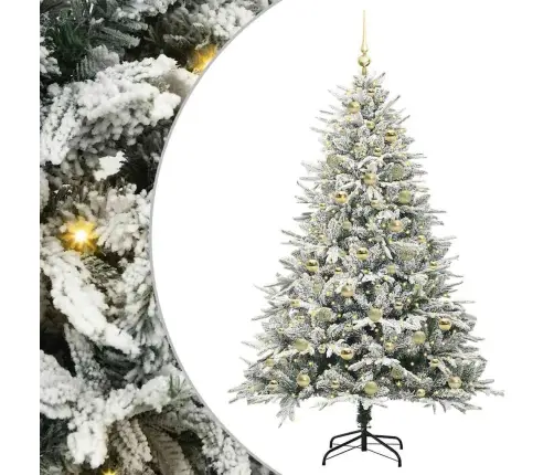 Tehiselt Eelvala Jõulupuu Koos Pallikomplektiga Roheline 180 Cm