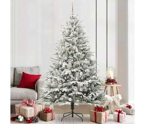 Dirbtinis Apšviestas Kalėdinis Medelis Su Kamuoliukų Rinkiniu