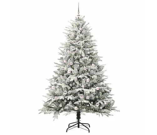 Dirbtinis Apšviestas Kalėdinis Medelis Su Kamuoliukų Rinkiniu