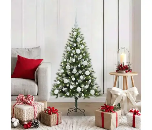 Mākslīgais Eņģu Ziemassvētku Koks Ar Pūkainu Sniegu 120 Cm Vidaxl