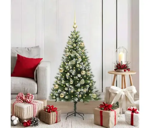 Mākslīgais Eņģu Ziemassvētku Koks Ar Pūkainu Sniegu 120 Cm Vidaxl