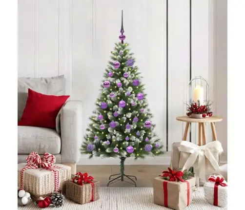 Mākslīgais Eņģu Ziemassvētku Koks Ar Pūkainu Sniegu 120 Cm Vidaxl