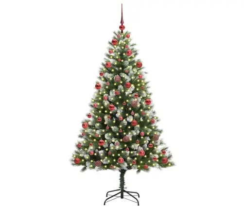 Mākslīgais Eņģu Ziemassvētku Koks Ar Pūkainu Sniegu 180 Cm Vidaxl