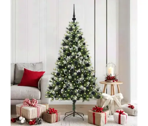 Mākslīgais Eņģu Ziemassvētku Koks Ar Pūkainu Sniegu 180 Cm Vidaxl