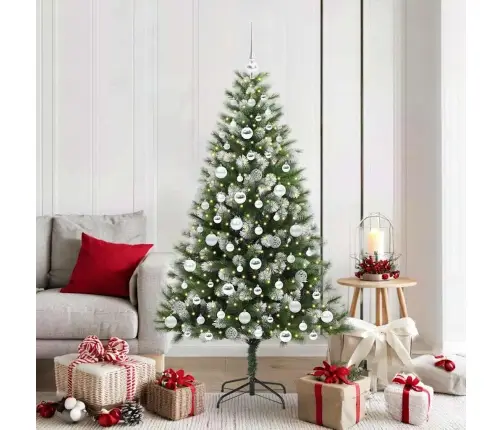 Mākslīgais Eņģu Ziemassvētku Koks Ar Pūkainu Sniegu 180 Cm Vidaxl