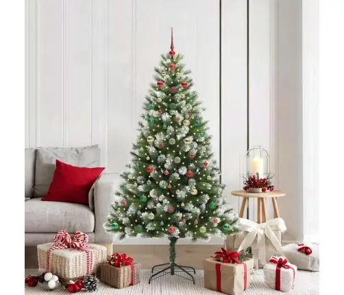 Mākslīgais Eņģu Ziemassvētku Koks Ar Pūkainu Sniegu 180 Cm Vidaxl