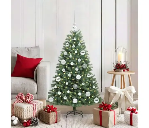 Kunstlik Kokkupandav Jõulupuu Roheline 120 Cm Pvc Ja Metall