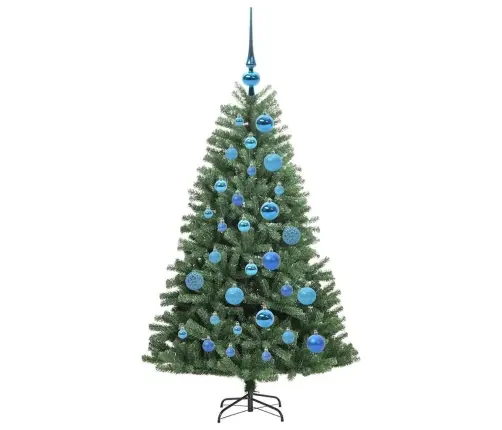 Mākslīgā Saliekamā Ziemassvētku Egle Zaļa 120 Cm Pvc Un Metāls Vidaxl