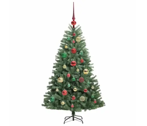 Mākslīgā Saliekamā Ziemassvētku Egle Zaļa 120 Cm Pvc Un Metāls Vidaxl