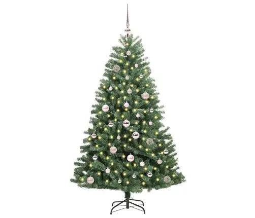 Kunstlik Kokkupandav Jõulupuu Roheline 150 Cm Pvc Ja Metall Kunstlik Kokkupandav Jõulupuu Roheline 150 Cm Pvc Ja Metall