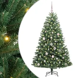 Kunstlik Kokkupandav Jõulupuu Roheline 150 Cm Pvc Ja Metall