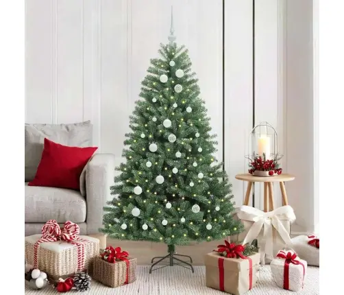 Mākslīgā Saliekamā Ziemassvētku Egle Zaļa 150 Cm Pvc Un Metāls Vidaxl