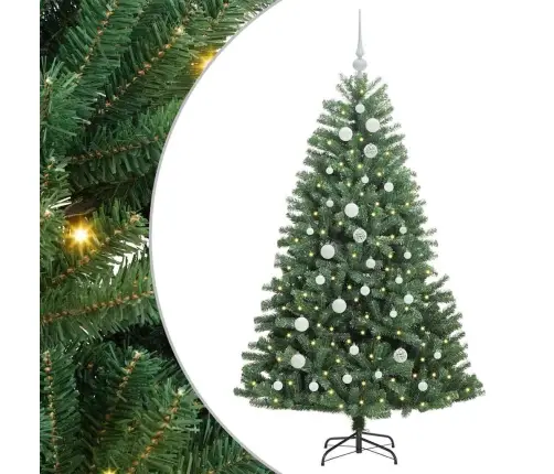 Mākslīgā Saliekamā Ziemassvētku Egle Zaļa 150 Cm Pvc Un Metāls Vidaxl