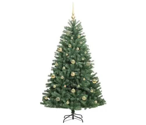 Mākslīgā Saliekamā Ziemassvētku Egle Zaļa 150 Cm Pvc Un Metāls Vidaxl