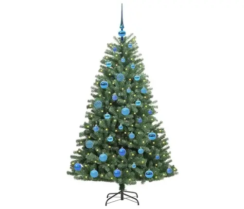 Mākslīgā Saliekamā Ziemassvētku Egle Zaļa 150 Cm Pvc Un Metāls Vidaxl