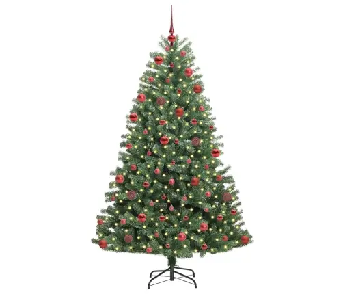 Mākslīgā Saliekamā Ziemassvētku Egle Zaļa 180 Cm Pvc Un Metāls Vidaxl