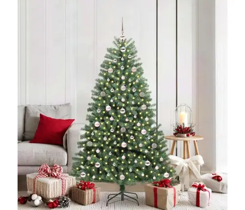 Mākslīgā Saliekamā Ziemassvētku Egle Zaļa 180 Cm Pvc Un Metāls Vidaxl