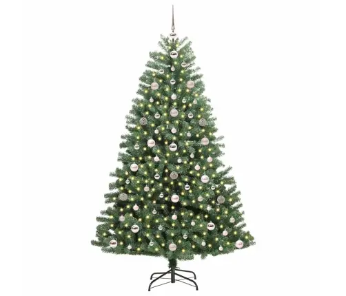 Mākslīgā Saliekamā Ziemassvētku Egle Zaļa 180 Cm Pvc Un Metāls Vidaxl