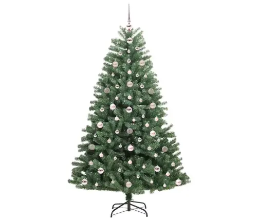 Mākslīgā Saliekamā Ziemassvētku Egle Zaļa 180 Cm Pvc Un Metāls Vidaxl