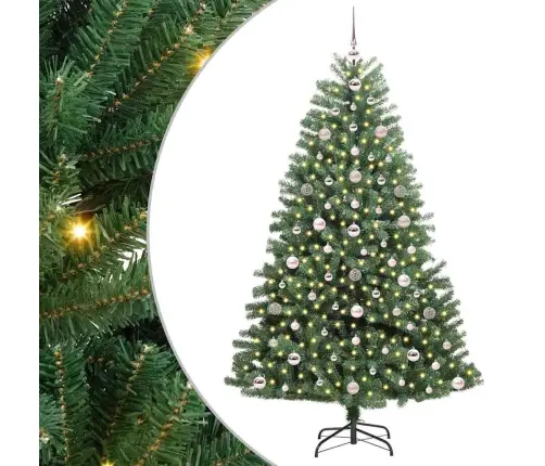 Mākslīgā Saliekamā Ziemassvētku Egle Zaļa 180 Cm Pvc Un Metāls Vidaxl