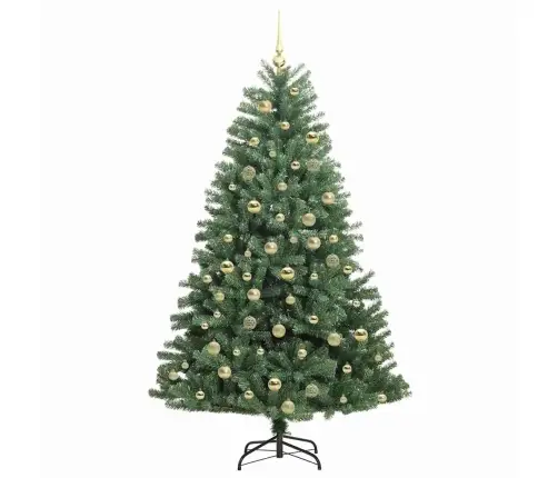 Kunstlik Kokkupandav Jõulupuu Roheline 180 Cm Pvc Ja Metall