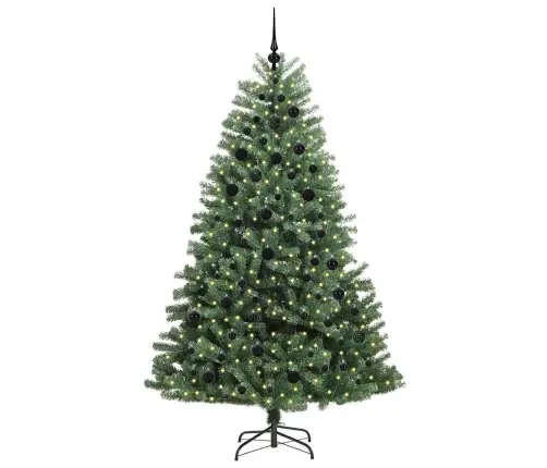 Dirbtinė Sulankstoma Kalėdų Eglutė Žalia 210 Cm Pvc Ir Metalas