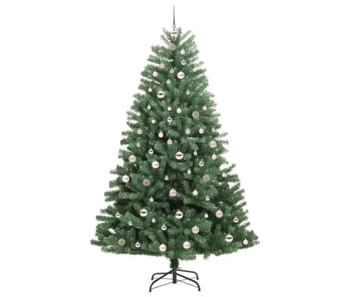 Mākslīgā Saliekamā Ziemassvētku Egle Zaļa 210 Cm Pvc Un Metāls Vidaxl