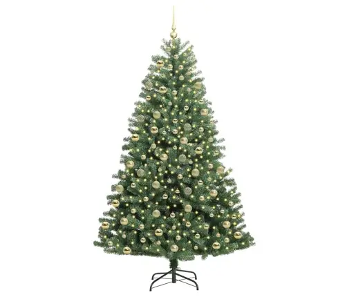 Dirbtinė Sulankstoma Kalėdų Eglutė Žalia 210 Cm Pvc Ir Metalas